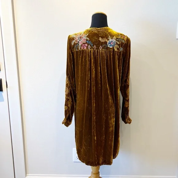 Johnny Was Denali Velvet Embroidered Tunic Dress - Picture 5 of 13